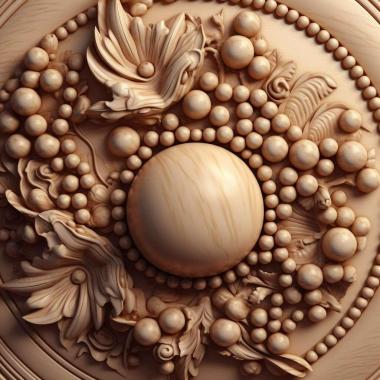 Patterns and decorations stl pearls 3 3d model